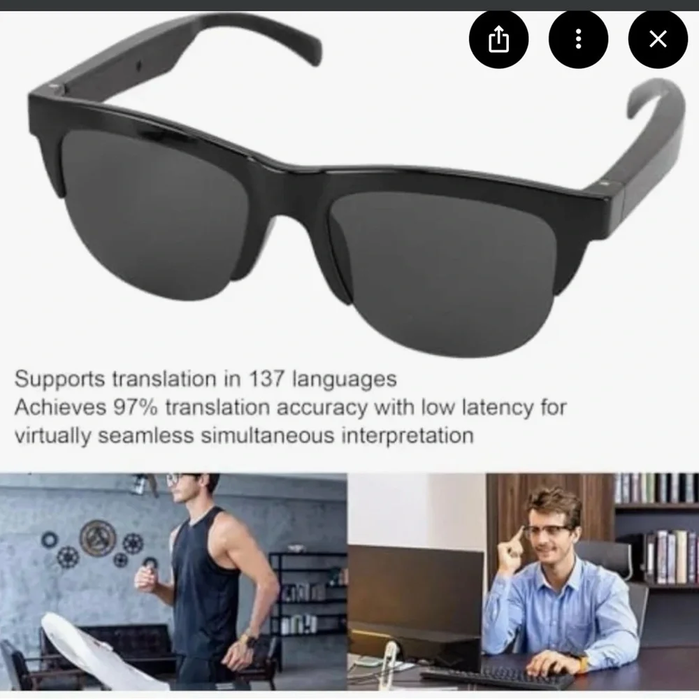 AI Smartglasses GL-10. Self adjusting, translator in 137 languages.